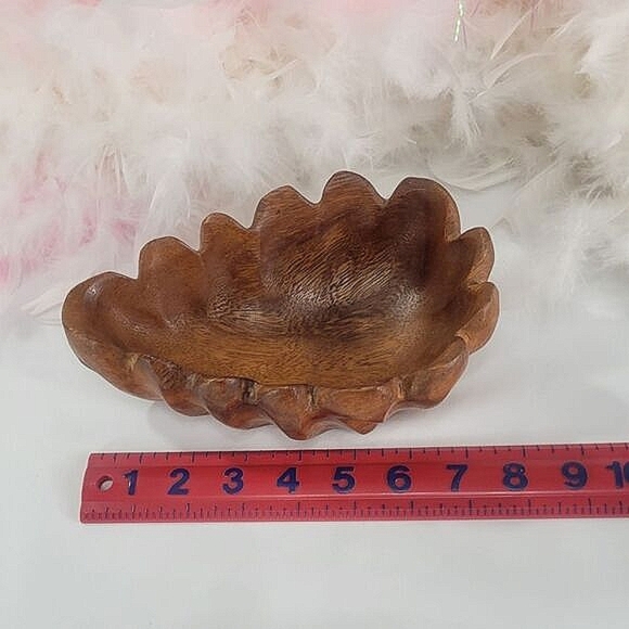Vintage Small Acacia Wood Bowl - Picture 7 of 9
